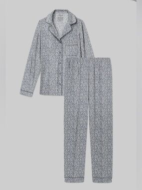 Tommy John Women's Downtime Long Sleeve Pajama Top & Pant Set Size L